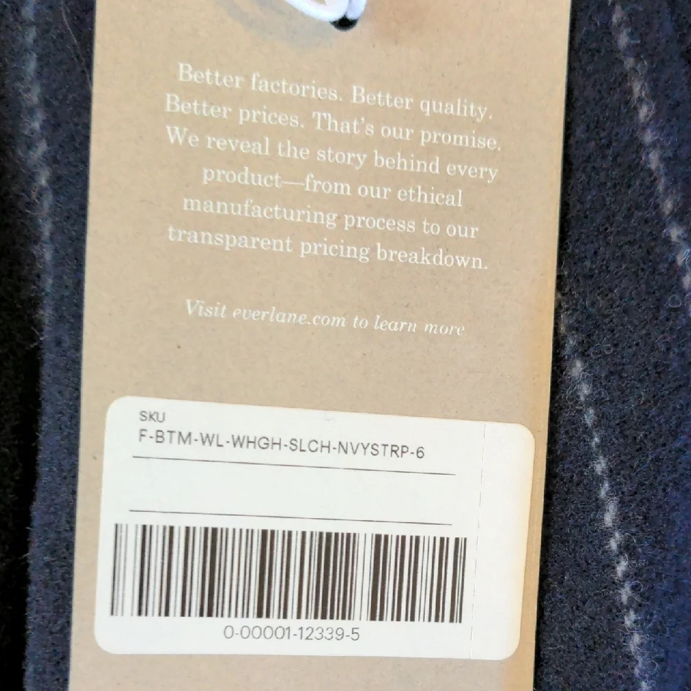 EVERLANE The ReWool® Way-High Drape Pinstripe Pant - Picture 10 of 13